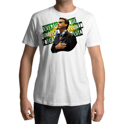 Camiseta - Bolsonaro Não foge a LUTA! Branca