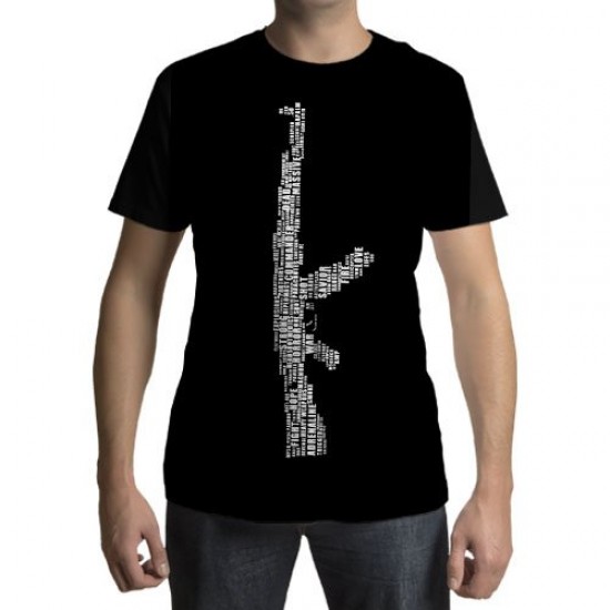 Camiseta - AK-47 - Palavras