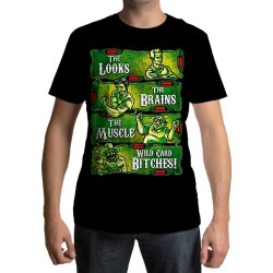 Camiseta - The Looks, The Brains, The Muscle, Wild Card Bitches!