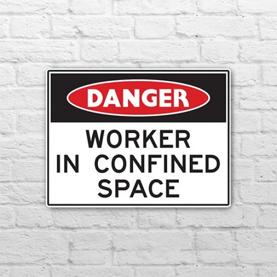 Placa - Danger Worker in confined