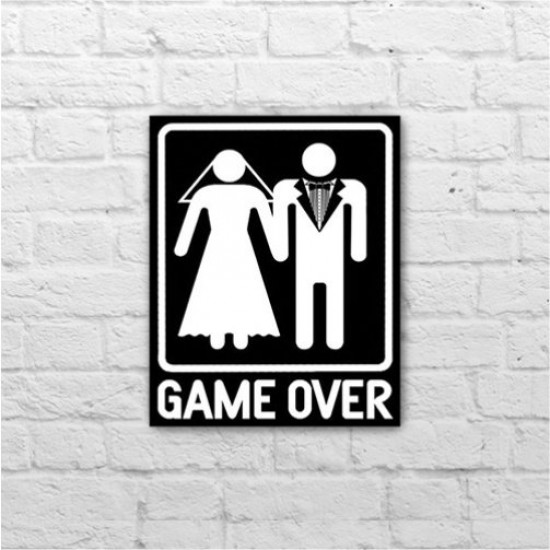 Placa - Game Over Casamento