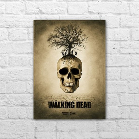 Placa - The Walking Dead - Skull Poster