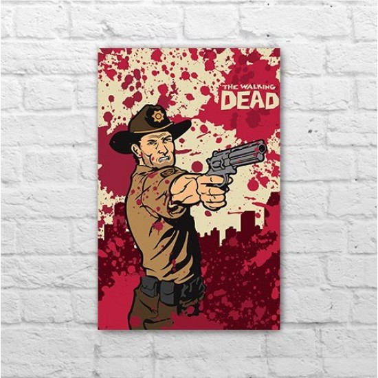 Placa - The Walking Dead -  Rick Grimes Art