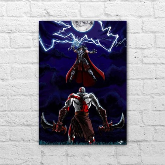 Placa - Kratos x Thor