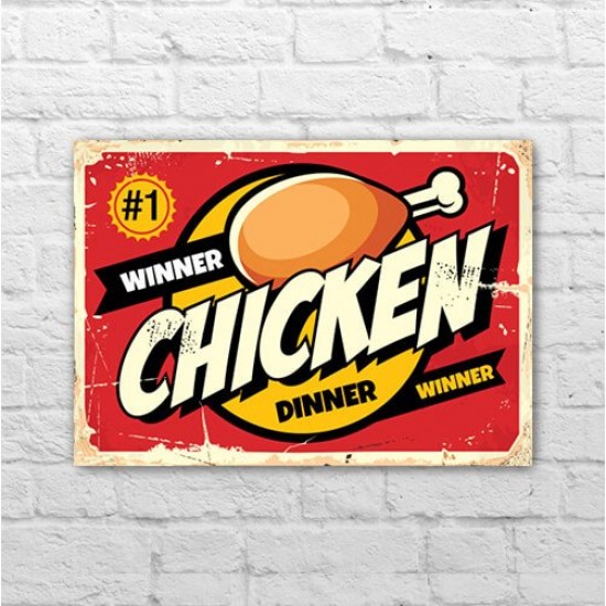 Placa - PUBG - Winner Chicken Dinner Winner